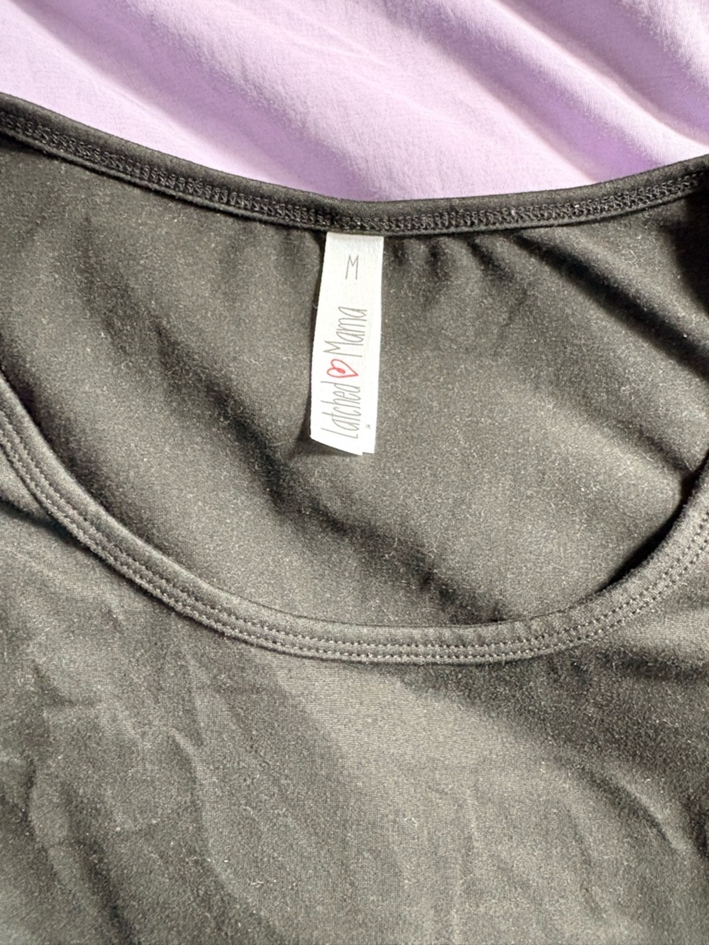 Latched Mama Nursing Tank Tops - Black / Blue size L - Picture 3 of 4